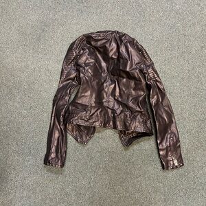 Women's Black Faux Leather Jacket